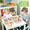 4p Word Family Count 1-100 Numbers, Colors Shapes, ABC Posters Counting Learning Chart For Kindergarten Classroom Prek Homeschool 30x42cm