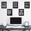 10 Pieces Inspirational Wall Posters Motivational Quote Posters Positive  with 80 Glue Point Dots  Decorations Black White,20x25cm