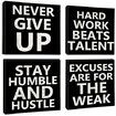 10 Pieces Inspirational Wall Posters Motivational Quote Posters Positive  with 80 Glue Point Dots  Decorations Black White,20x25cm