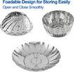 Vegetable Steamer Basket,Premium Stainless Steel Veggie Steamer Basket - Folding Expandable Steamers to Fits Various Size Pot (Large (7" to 11"))