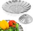 Vegetable Steamer Basket,Premium Stainless Steel Veggie Steamer Basket - Folding Expandable Steamers to Fits Various Size Pot (Medium (6.1" to 10.5"))