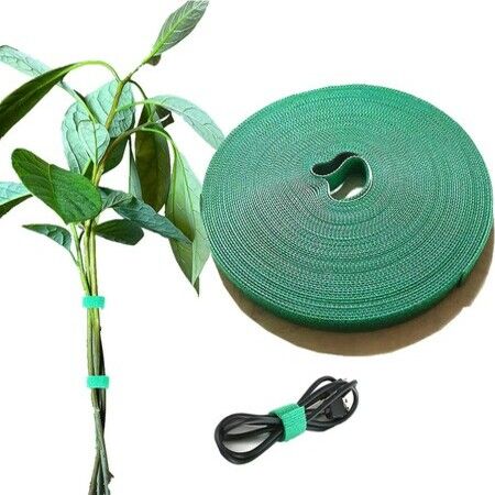 Plant Ties Tomato Plant Support Strong Grips are Reusable and Adjustable Garden Ties (1roll,Green) 100ft x 0.47Inch