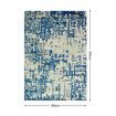 Large Carpet Floor Mat Blue Area Rug Bedroom Living Room Nursery Non Slip Washable Rectangle Velvet Abstract Print