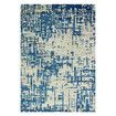 Large Carpet Floor Mat Blue Area Rug Bedroom Living Room Nursery Non Slip Washable Rectangle Velvet Abstract Print