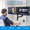 Monitor Arm Stand 2 In 1 Laptop Tray Riser Desk VESA Mount Computer Display Screen Holder Shelf Bracket Adjustable Gas Spring