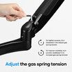 Monitor Arm Stand 2 In 1 Laptop Tray Riser Desk VESA Mount Computer Display Screen Holder Shelf Bracket Adjustable Gas Spring