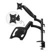 Monitor Arm Stand 2 In 1 Laptop Tray Riser Desk VESA Mount Computer Display Screen Holder Shelf Bracket Adjustable Gas Spring