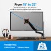Single Monitor Stand Arm Adjustable VESA Desk Mount LCD Riser Bracket TV Holder Display Computer Screen Shelf Gas Spring