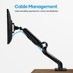 Single Monitor Arm Stand LCD TV Desk Mount VESA Riser Laptop Computer Display Screen Holder Adjustable Gas Spring 3.0 USB