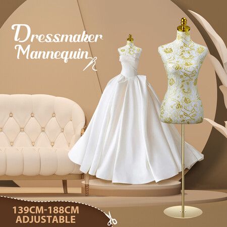Female Mannequin Dressmaker Torso Manikin Tailor Display Stand Dummy Dress Form Sewing Fashion Metal Base 139-188CM