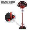 Basketball Hoop Ring Stand Portable Indoor System Net Set Outdoor 1.7m-2.3m Height Adjustable Ball Kids Genki