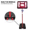 Portable Basketball Hoop Indoor Stand System Ring Net Set Outdoor 1.7m-2.6m Height Adjustable Ball Kids Genki