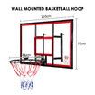 Indoor Basketball Hoop Wall Mounted Backboard Ring System Set Net Door Goals Rim Standard No.7 Balls 110 x 70cm