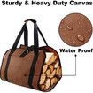 Firewood Storage Bag Canvas Outdoor Camping Wood Log Carrier Match Bag Package Outdoor Tote Home Fireplace Supplies