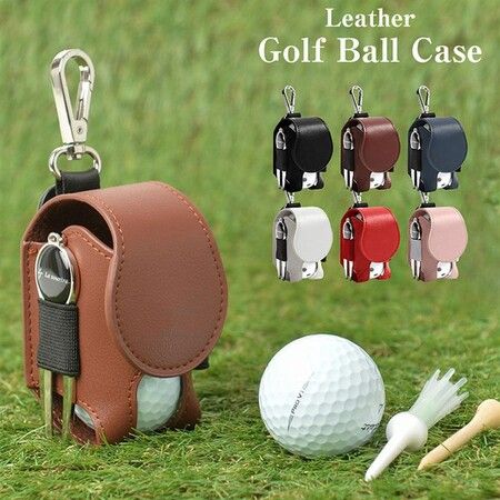 Mini Pocket Leather Golf Ball Storage Pouch Portable Golf Waist Holder Bag Random Color Send