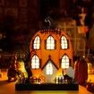 Halloween Tabletop Figurines, Lighted Pumpkin House Decorations, Ghost Tree Wood Sign for Indoor Home Party Decorations