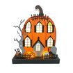 Halloween Tabletop Figurines, Lighted Pumpkin House Decorations, Ghost Tree Wood Sign for Indoor Home Party Decorations
