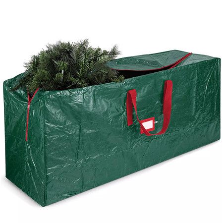 Artificial Christmas Tree Storage Bag, Stores Trees up to 165CM Tall, Can Also Store Christmas Inflatables; 165×38×76 CM Green