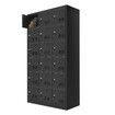 Steel Locker Storage Cabinet 18 Doors Filing Cupboard Metal Organiser Gym Home Office Stationary Lab Black