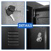 Steel Locker Storage Cabinet 18 Doors Filing Cupboard Metal Organiser Gym Home Office Stationary Lab Black