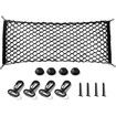 Heavy Duty Cargo Net Stretchable,Car Interior Accessories,Adjustable Elastic Trunk Storage Net with Hook for SUVs,Cars and Trucks (43.3x15.8 Inch)