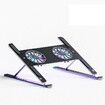 Adjustable Height Laptop Stand Ergonomic Aluminium with Dual USB Cooling Fans 14-17 Inches Notebook MacBook