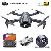 4K HD ESC Dual Camera Optical Flow Localization 2.4G WIFi Obstacle Avoidance Quadcopter Toys Dual Batteries