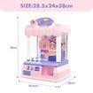 Mini Claw Machine Arcade Toy Grabber Candy Sweets Carnival Fair Gaming Party Birthday Xmas LED Light Animation Pink