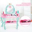 Kids Dressing Table Piano 2IN1 Vanity Set Pretend Makeup Desk Dresser Toy Chair Mirror Music Light 