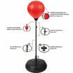 160CM Speed Ball Boxing Punching Bag Stand Set Height Adjustable Freestanding for Kids Adults with Gloves Pump