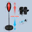 155CM Speed Ball Boxing Bag Punching Stand Set Freestanding Height Adjustable for Kids Adults with Gloves Pump