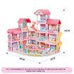 Doll House Barbie Dream Play Furniture Playhouses Toys Dollhouse Princess Castle Light Music 14 Rooms 4 Stories 93cm 