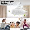 Ceiling Fan Light With LED Remote Control Cooling Quiet Retractable Bedroom Living Room Modern 3 Blades 3 Speed 4 Timers 42 Inch White