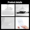 Ceiling Fan Light With LED Remote Control Cooling Quiet Retractable Bedroom Living Room Modern 3 Blades 3 Speed 4 Timers 42 Inch White