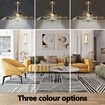 Ceiling Fan Light Cooling With Remote Control LED Retractable Quiet Modern Bedroom Living Room 3 Blades 3 Speed 4 Timers 42 Inch Dark Coffee