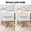 Wood Ceiling Fan Light Cooling With Remote Control LED Quiet Bedroom Living Room Modern 3 Blades 5 Speed Reverse Motor 3 Timers 52 Inch Nature Colour