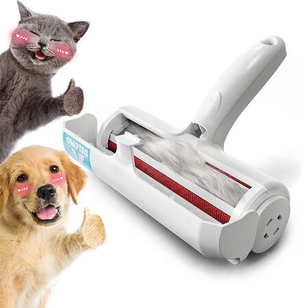 Pet Hair Remover Roller - Dog And Cat Fur Remover with Self-Cleaning Base - Efficient Animal Hair Removal Tool