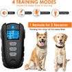 Dog Training Collar for 2 Dogs with Remote, Waterproof Rechargeable Electric Dog Shock Collar with Beep Vibration