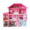 Doll Houses Dollhouse Furniture Cottage Pretend Play Dreamhouse Playset with Elevator Lift for Kids Girls 4 Storeys Pink 