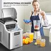 20kg Ice Maker Machine Clear Cube Making Countertop Home Commercial 2 Water Filling Methods Stainless Steel Maxkon 