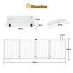 Pet Safety Gate 4 Panel Puppy Playpen Wood Enclosure Security Fence Freestanding Dog Stair Doorway Tall Barrier with Door Indoor Foldable