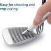 Golf Club Groove Sharpener,Re-Grooving Tool and Cleaner for Wedges & Irons - Generate Optimal Backspin - Suitable for U & V-Grooves (Silver)