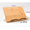 Bamboo Book Stand Cookbook Holder with 6 Adjustable Height 23x34cm