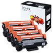 4 Black Toner Cartridges TN2450 with Chip for Brother Laser Printer HL-L2350DW L2375DW L2395DW MFC-L2710DW L2713DW L2730DW L2750DW