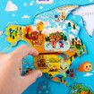 World Map Magnetic Puzzle for Children Teaching Tools Educational Toys Preschool Learning