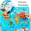 World Map Magnetic Puzzle for Children Teaching Tools Educational Toys Preschool Learning