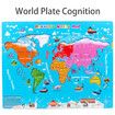 World Map Magnetic Puzzle for Children Teaching Tools Educational Toys Preschool Learning