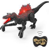 Remote Control Dinosaur Toys for Kids, Rechargeable Electronic 2.4G RC Walking Robot Spinosaurus Dinosaur Toys, Roars and LED Light