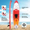 SUP Kayak Inflatable Stand Up Paddle Surfing Board Blow Foam Surfboard GENKI 2 In 1 with Seat Red