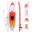 SUP Kayak Inflatable Stand Up Paddle Surfing Board Blow Foam Surfboard GENKI 2 In 1 with Seat Red